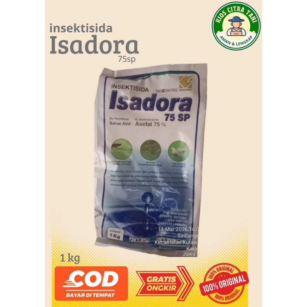 Isadora 75 SP adalah produk insektisida sistemik dengan bahan aktif asefat 75%
