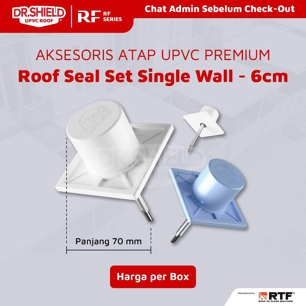 AKSESORIS DR.SHIELD - Roof Seal Set SW 6 cm / SKRUP / BAUT ATAP UPVC DR. SHIELD