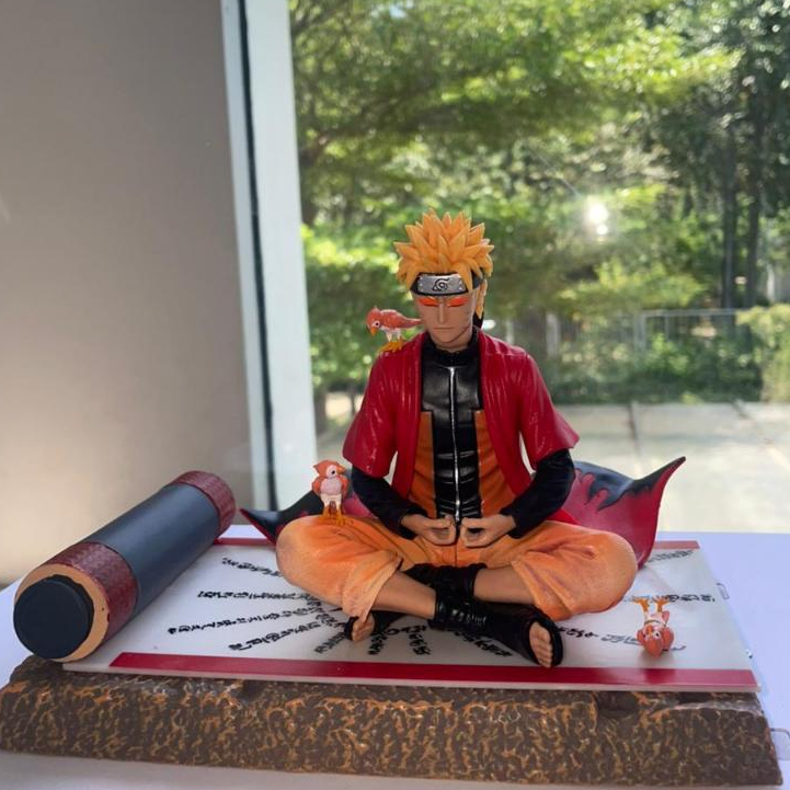 Action Figure Naruto Shippuden - Naruto Sage Mode Sitting with Scroll & Birds - Patung Pajangan Anim