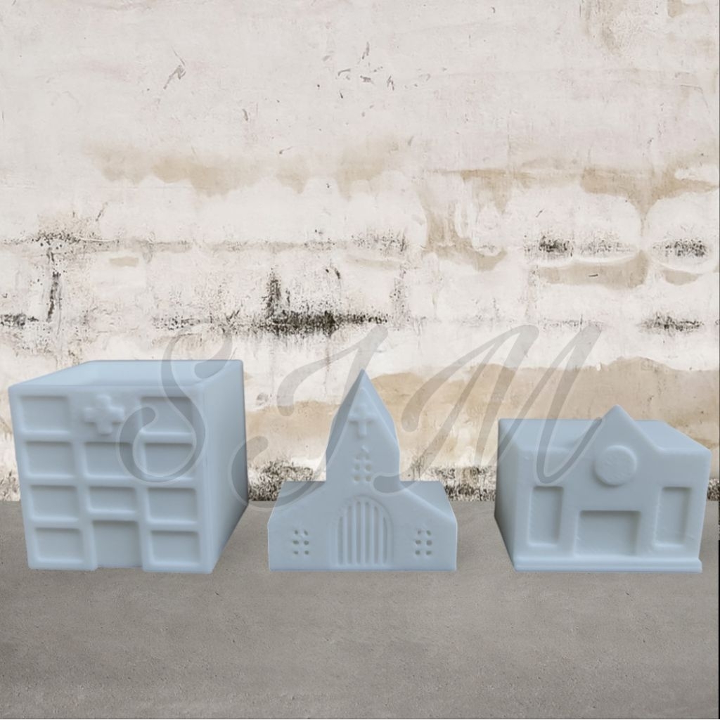 Miniatur Maket diaroma Gereja, sekolah, Rumah Sakit, Mesjid