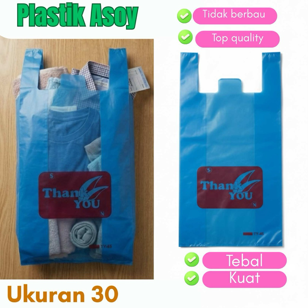 Plastik Assoy Thank You Laundry Ukuran 30 Kecil  – Kantong Plastik Laundry Berat 1 kg