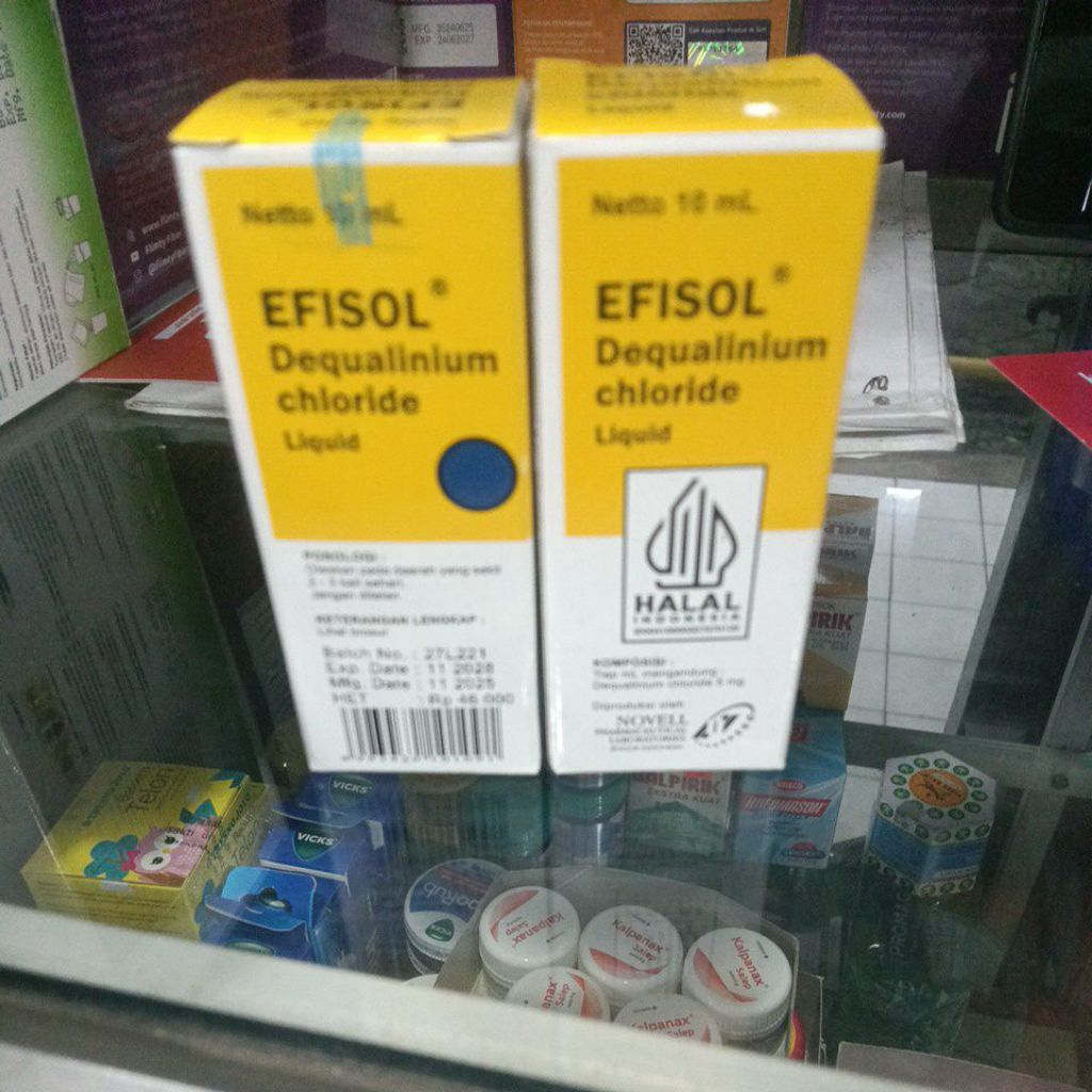 EFISOL  LIQUID 10ML untuk infeksi ringan karena bakteri dan jamur pada mulut untuk mengobati sariawa