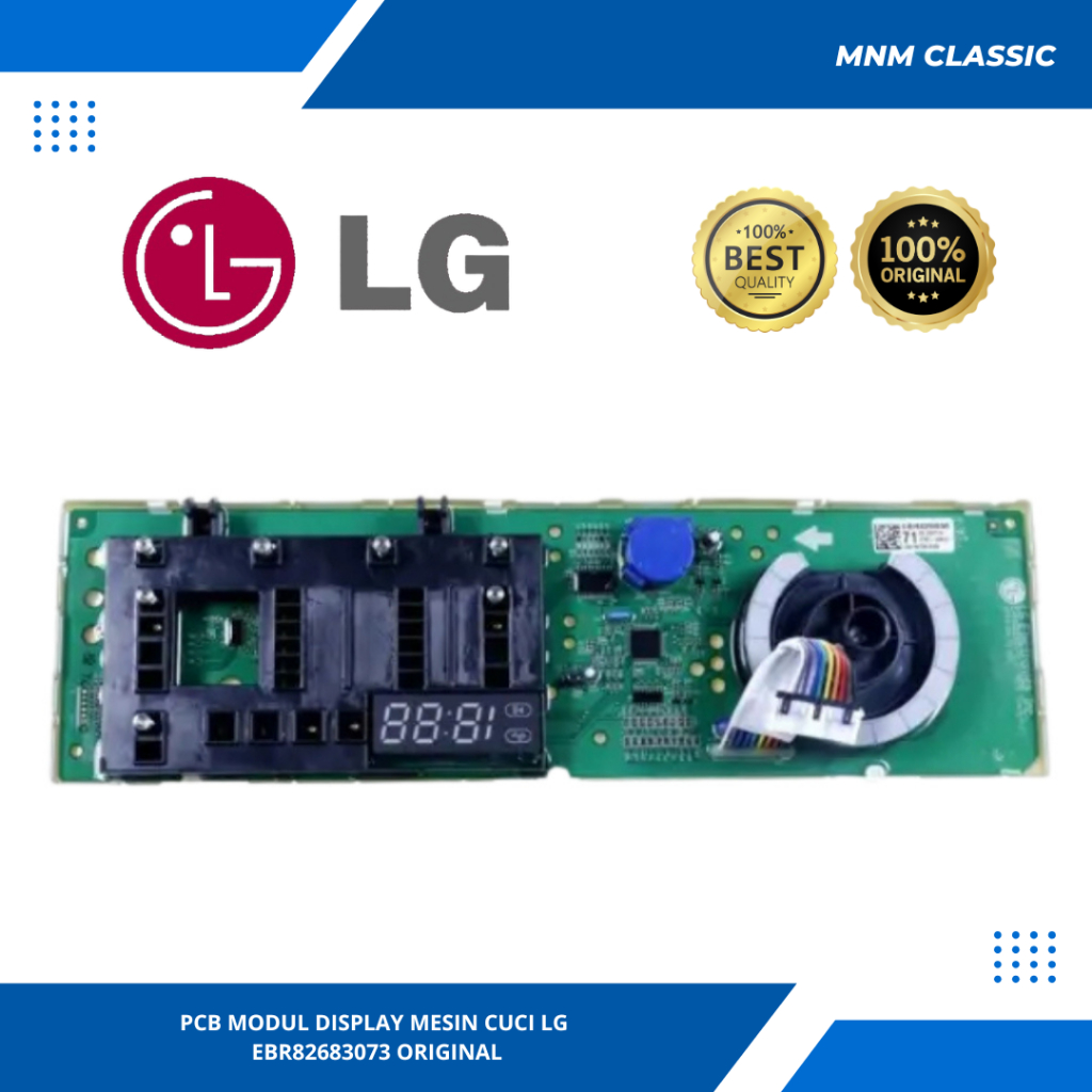 PCB MODUL DISPLAY MESIN CUCI LG EBR82683071 FM1208N3W ORI