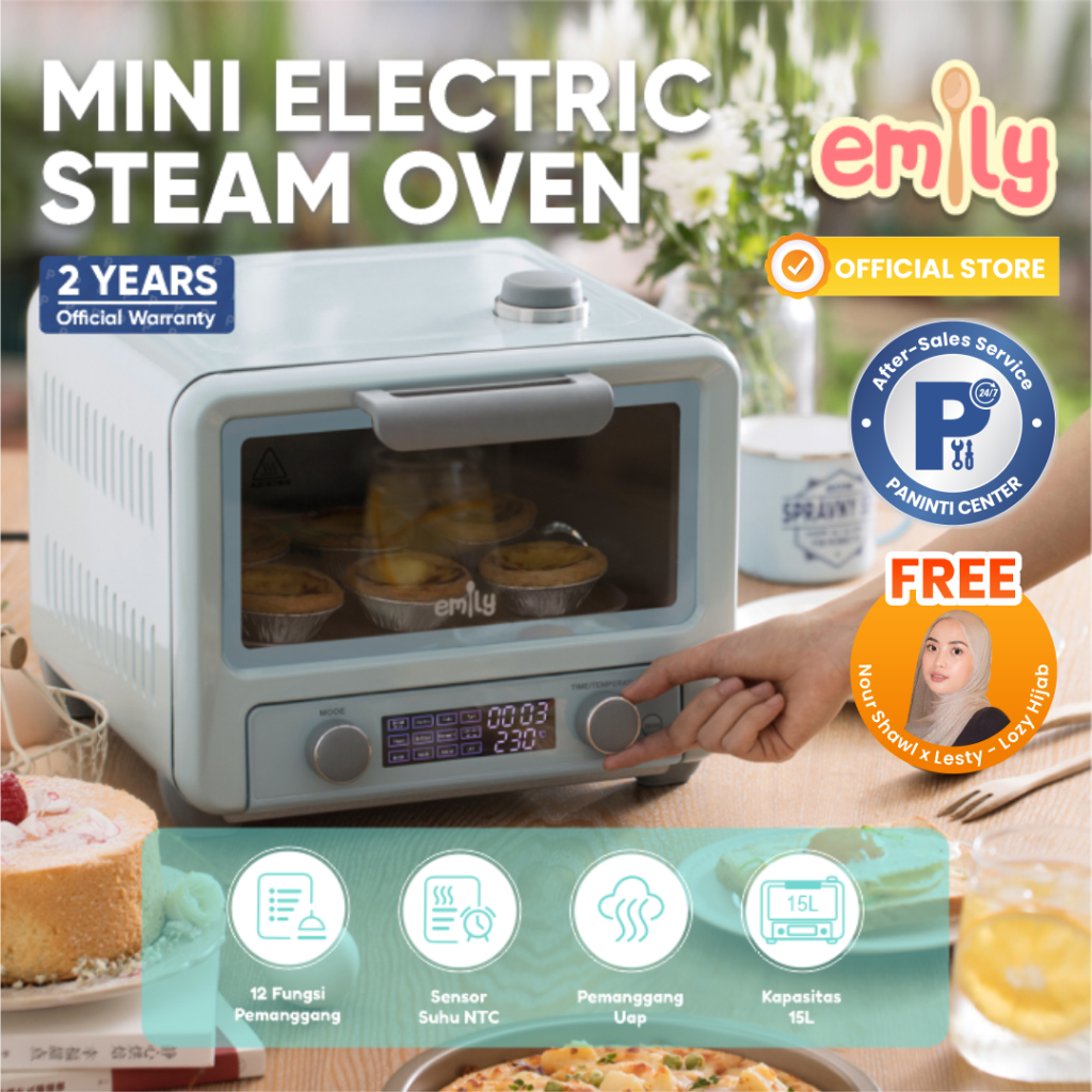 EMILY Electric Mini Steam Oven 15L | Oven Listrik Digital | Oven Mini