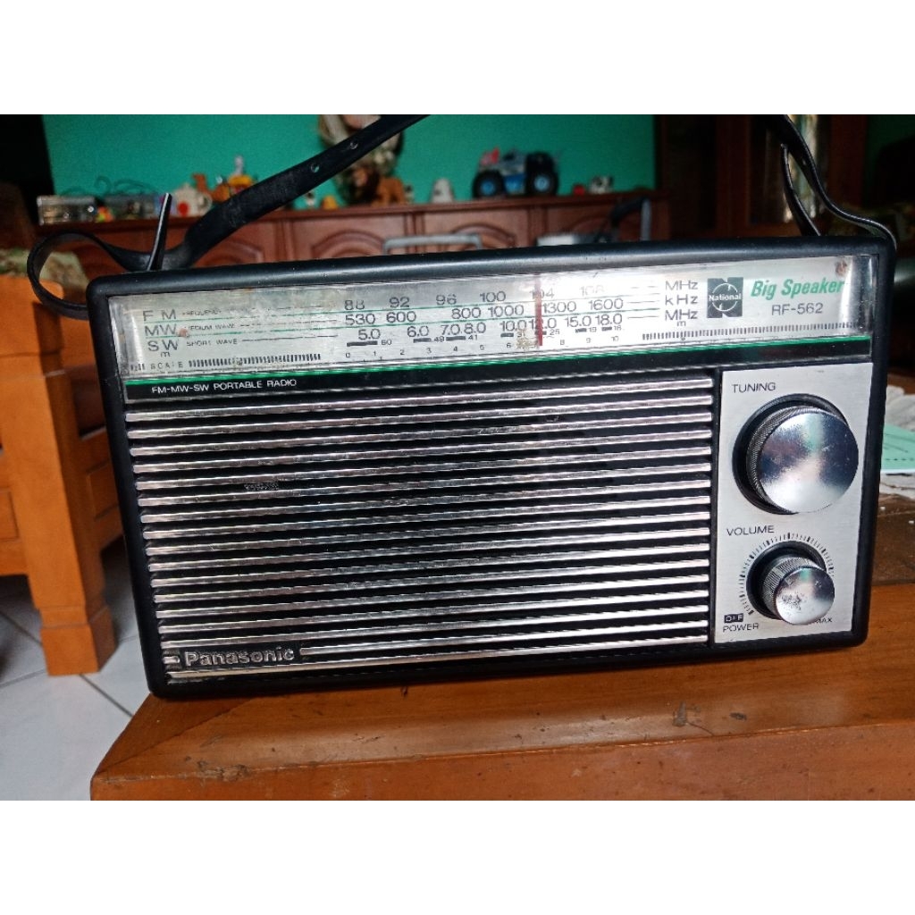 Radio Panasonic/National Ori 3band big Speaker mulus, DC 2battray barang bekas