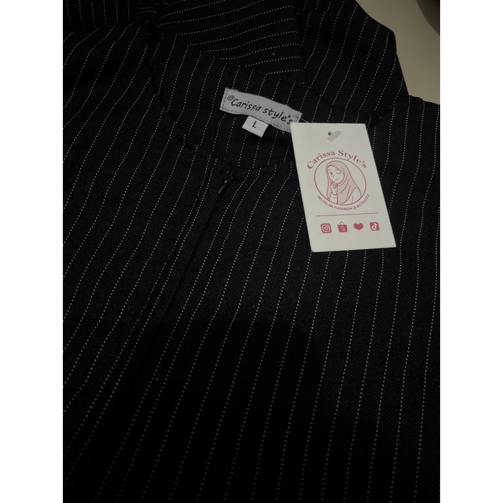 Gamis Salur Hitam Clarissa  NWT