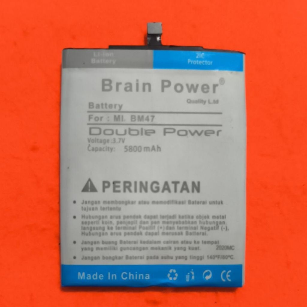 BATRE BATRAI BETERAY XIAOMI REDMI 4X MODEL BM47 DOUBLE POWER BEKAS COPOTAN BERGARANSI!!