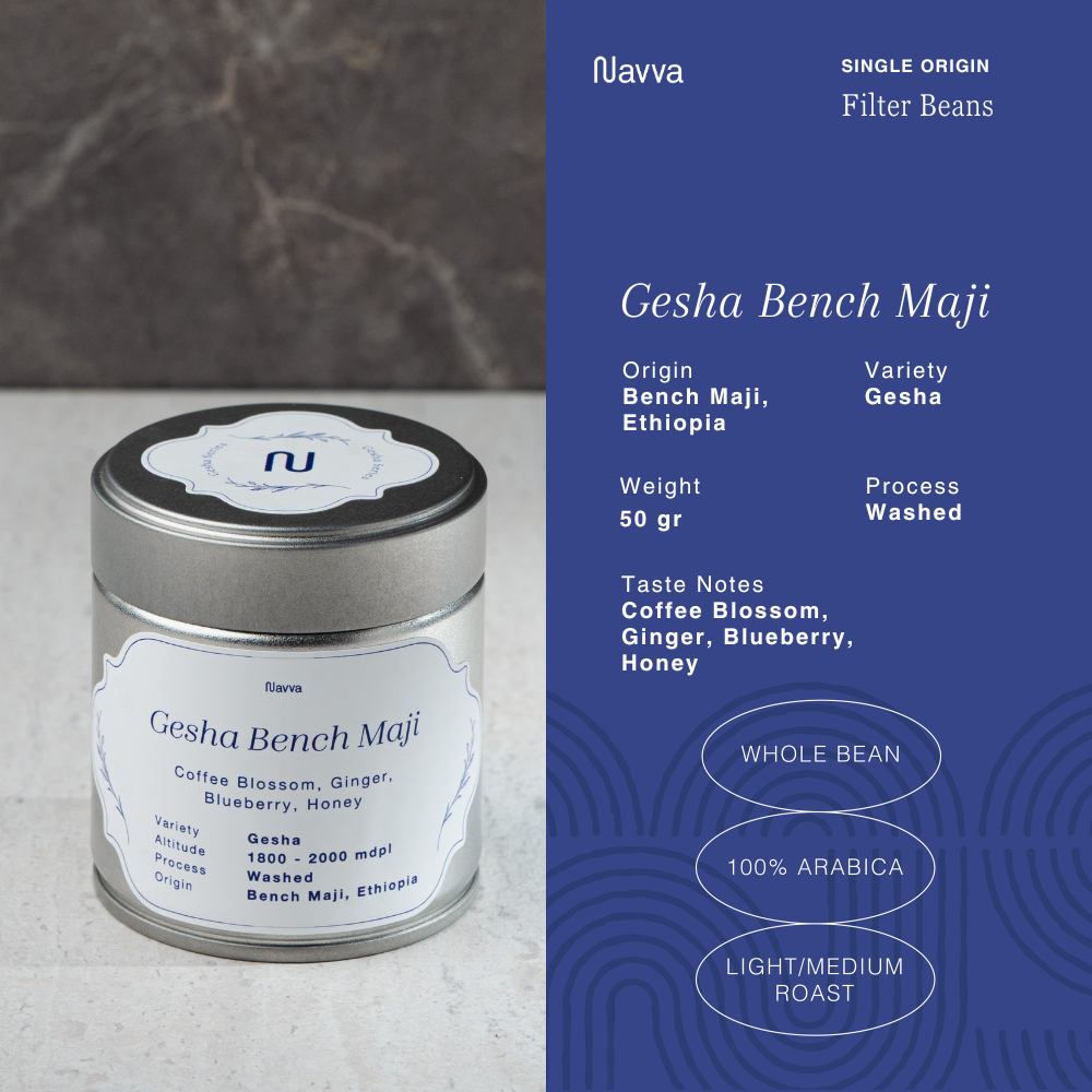 50 gr Ethiopia Bench Maji Gesha - Biji Kopi Eksotis Geisha Navva Roastery Exotic Filter Coffee Beans