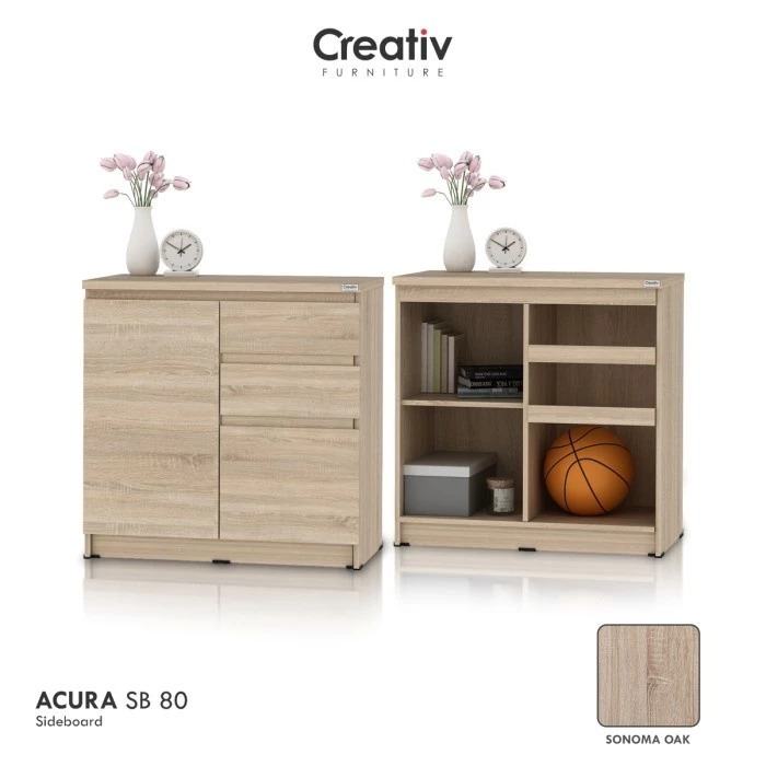 Creativ Meja Samping Minimalis / Sideboard Serbaguna / ACURA SB 80