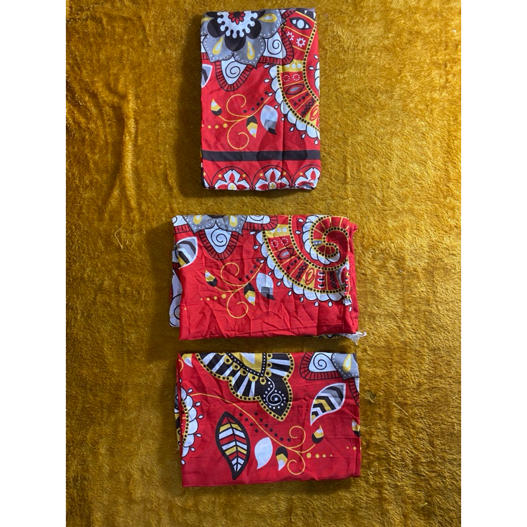 PL SET 3 Sarung (1 bantal 2 guling) Merah Dewasa Uk Bntal 64x44cm, Guling 88x30cm. Iz