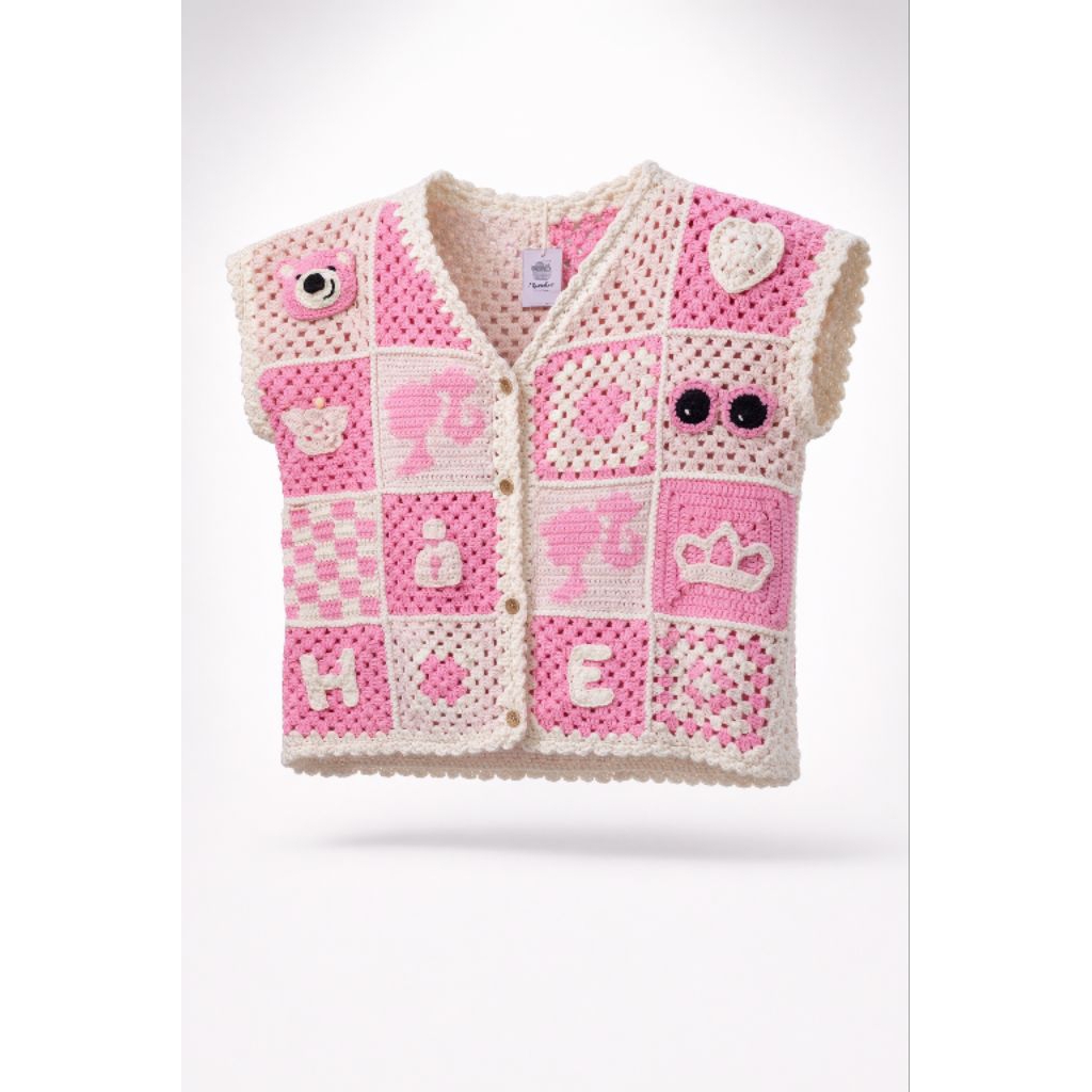 Vest/Cardigan rajut granny custom