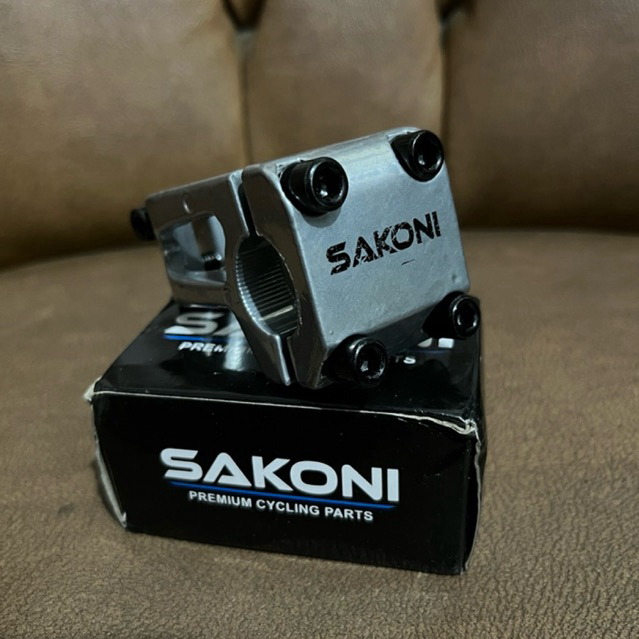 Stem BMX Sunrise Bar Sakoni Chrome Krom Silver Alloy 22.2 mm - 28.4mm