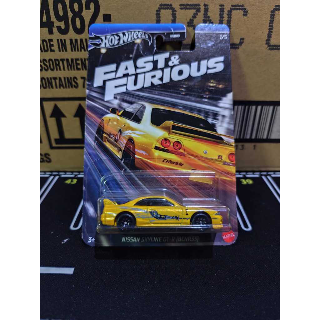 Hot wheels Fast & Furious Nissan Skyline (BCNR33) Greedy Kuning