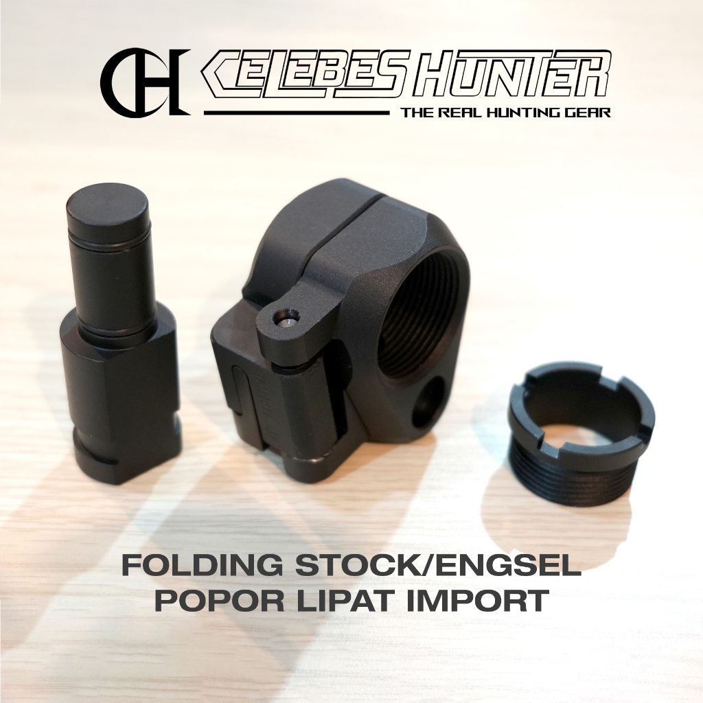 Folding Stock / Engsel Popor Lipat GEN 2 Law Tactical AEG&GBB Import