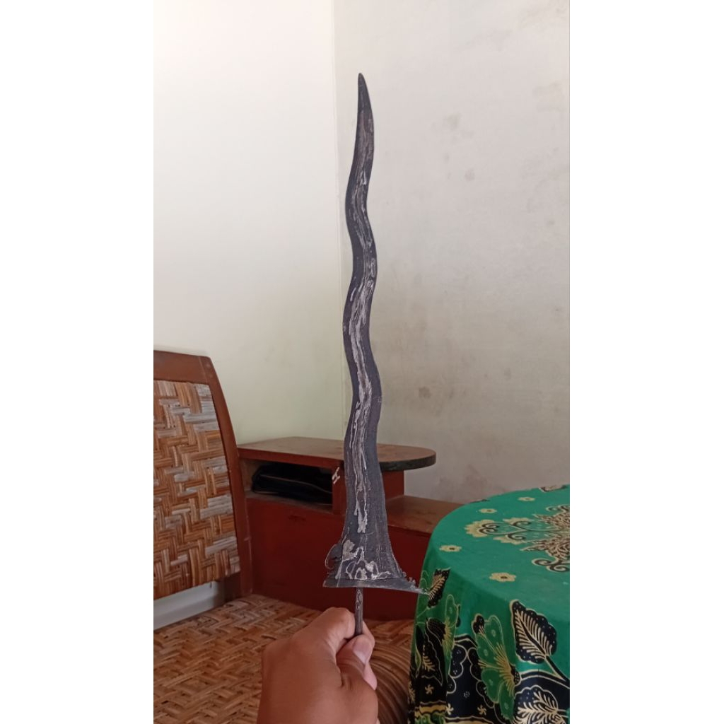 Bilah Keris Luk 7 Pamor Ngulit Semongko