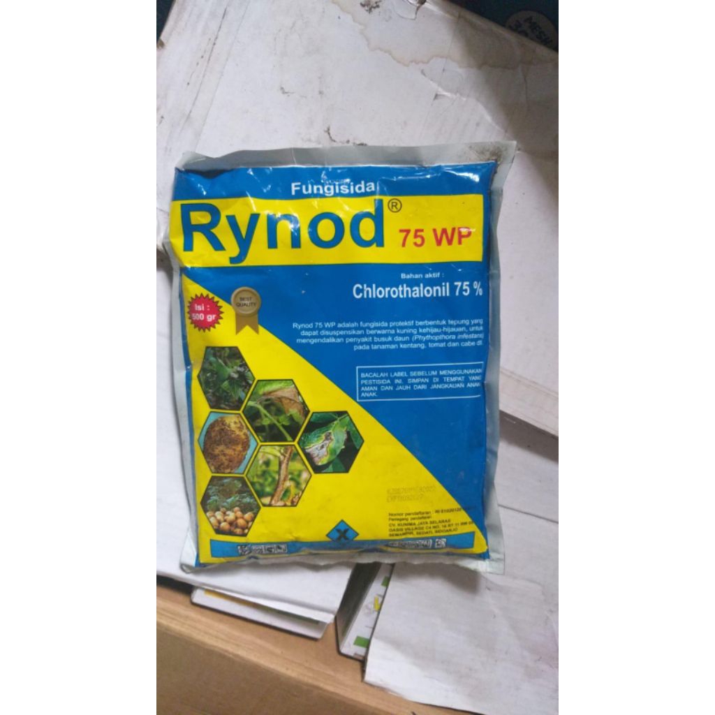 RYNOD fungisida bahan aktif klorotalonil kemasan 500gram
