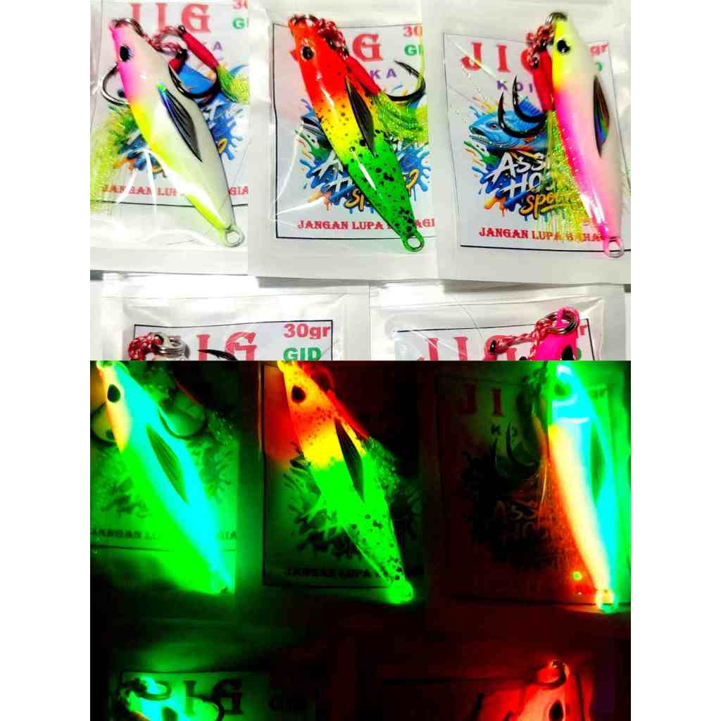 Metal JIG KOIKA 30gr Full GID + Assist Hook