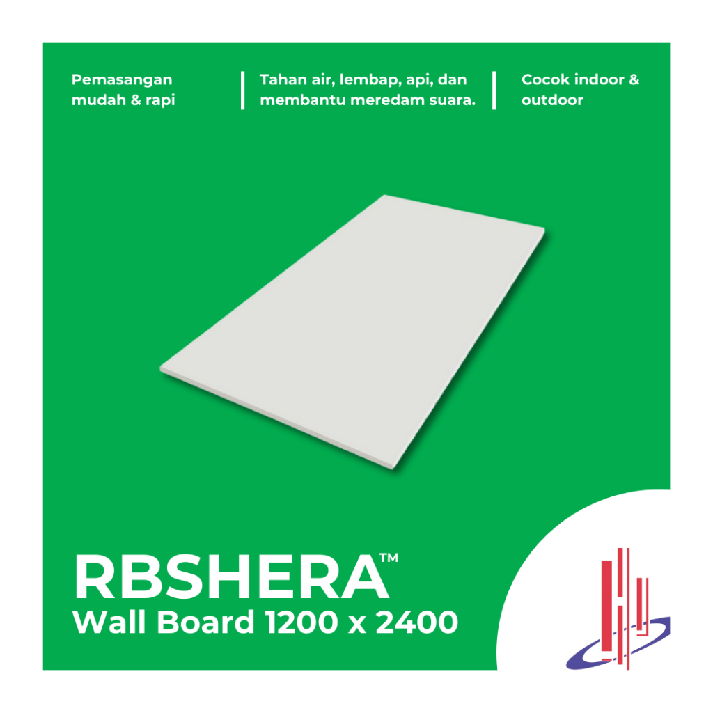 RBShera Board 1200 x 2400 Papan Semen Wall Board Fiber Cement
