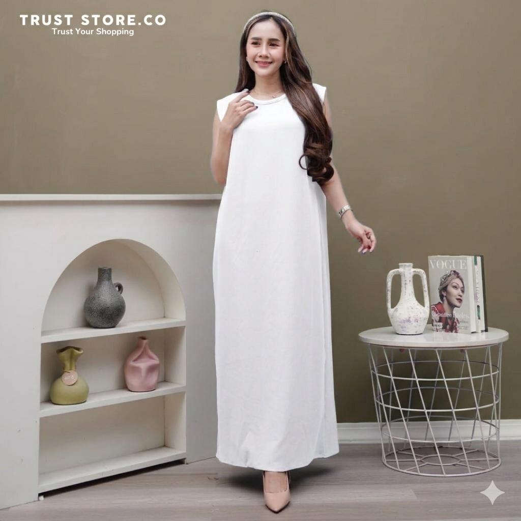 Dress Knit Tanpa Lengan Jumbo Dewasa / Inner Dress Knit Tanpa Lengan / Dress Inner Knit