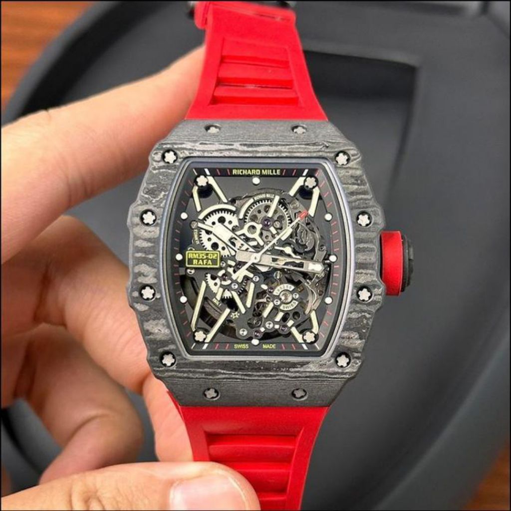 JAM TANGAN RM35-02 CARBON BLACK SWISS AUTOMATIC DM 44MM