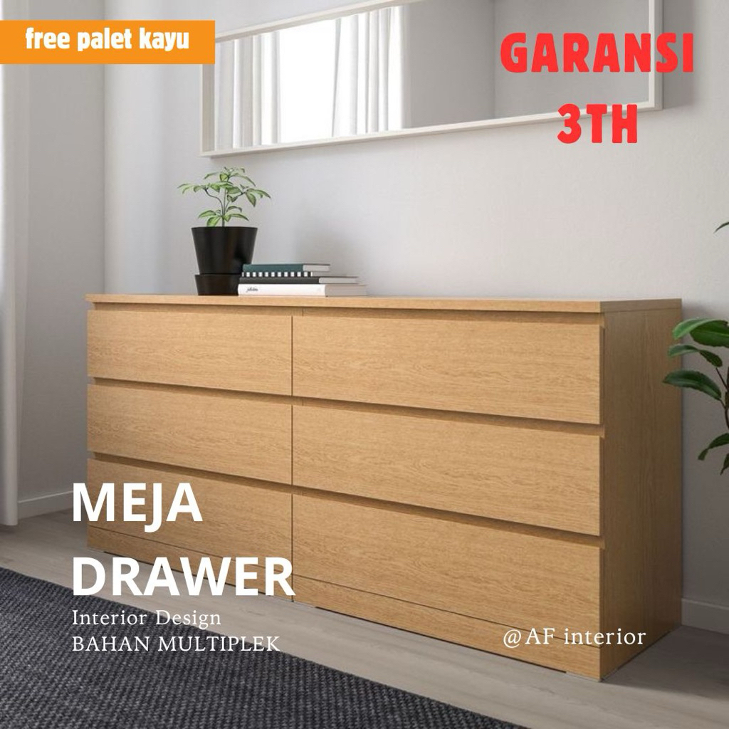 AF1 Meja drawer Kabinet ruang tamu Meja drawer minimalis Meja tamu Meja rias nakas besar