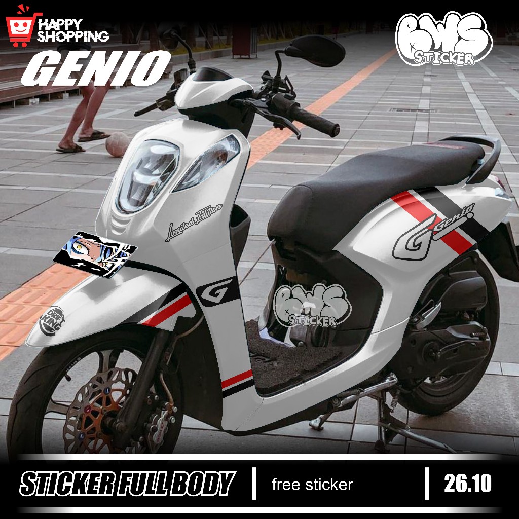 Terbaru Sticker Decal Full Body Motor Honda Genio Tahun 2019 2020 2021 2022 2023 2024 2025 2026 Stic