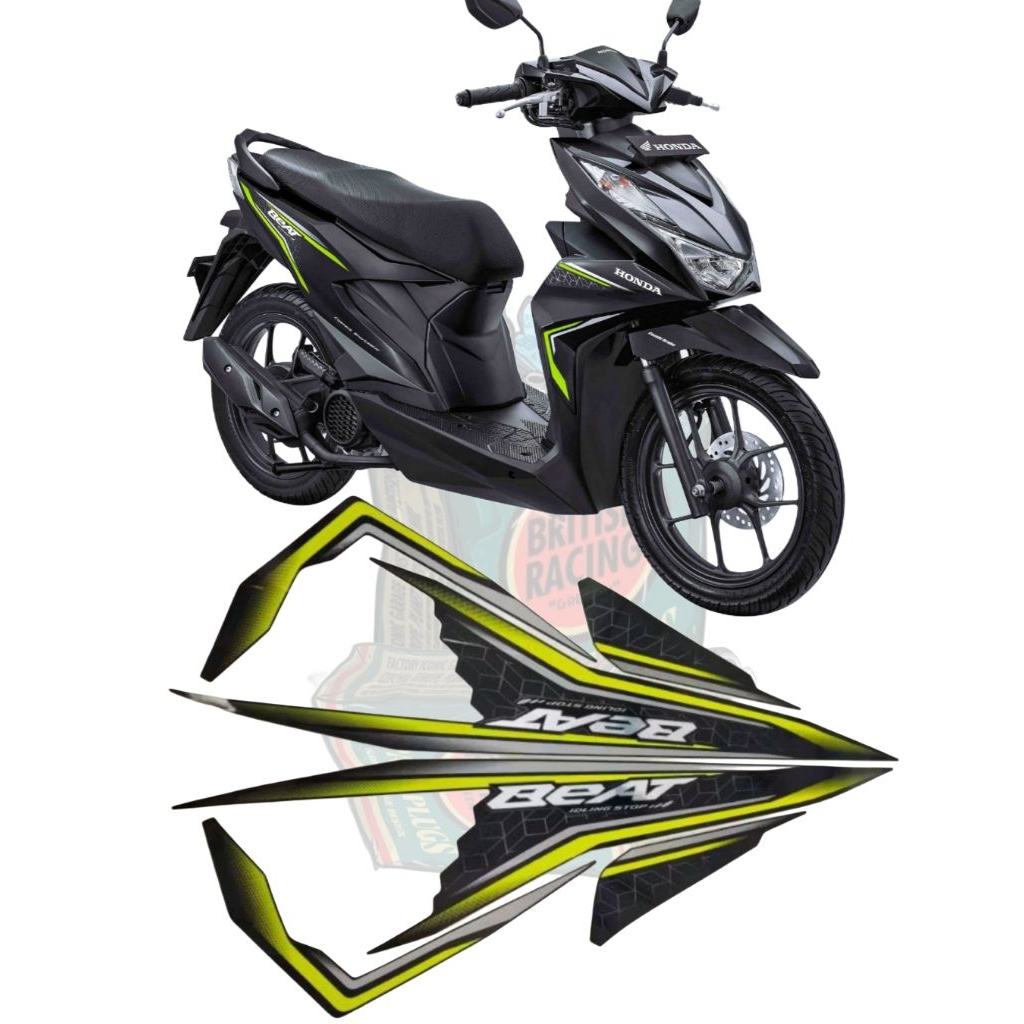 Sticker Striping Stiker Strip Honda Beat Warna Hijau Fi ESP ISS 2020