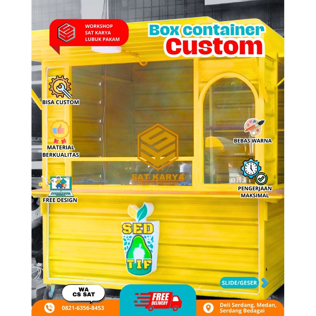 Booth Semi Kontainer/Booth/Stand Booth/Gerobak Jualan/Rombong