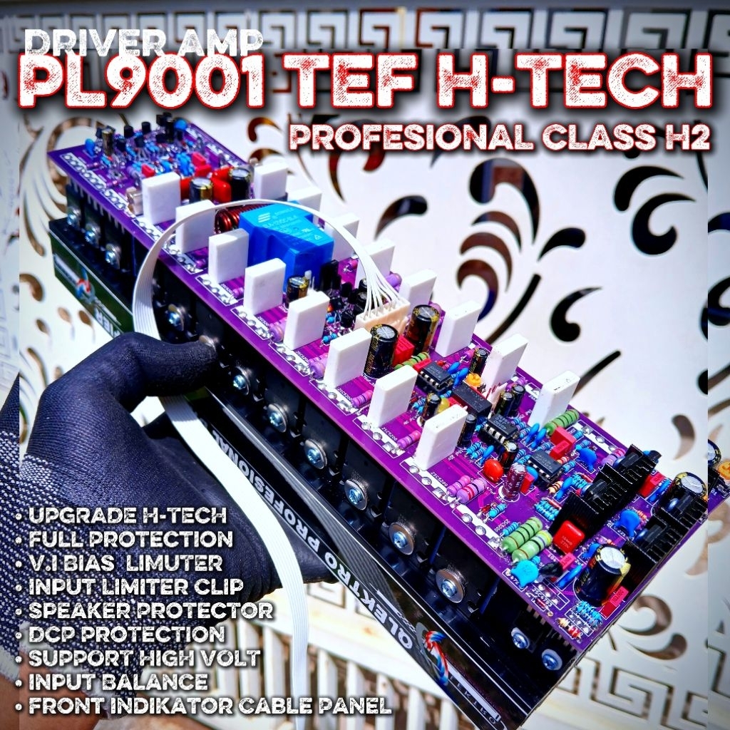 NEW Fullset Driver Amp PL9001 TEF H-TECH  | Proffesional Class H | Amplifier Event Editon