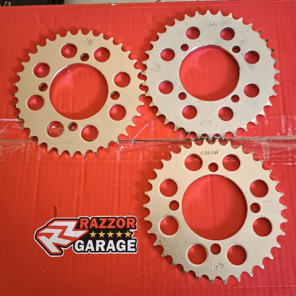 GEAR GIR BELAKANG JUPITER Z VEGA R MX RXK RXS FIZR FORCE UK 33 34 35 36 37 MODEL SSS TEBAL 428 BAHAN