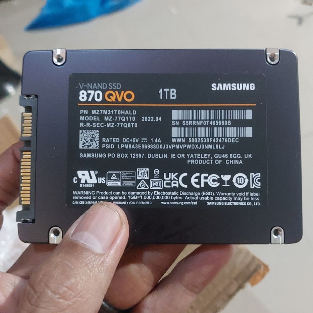 SSD Samsung 870 QVO 1TB SATA 1000GB V-NAND SSD