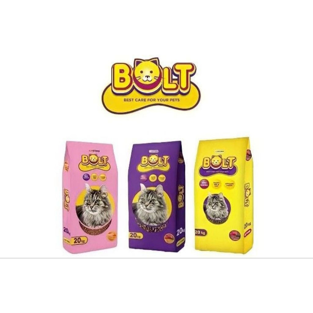 SAK / BOLT Cat Food 20kg / Makanan Kucing Bolt 20kg / 1 Sak