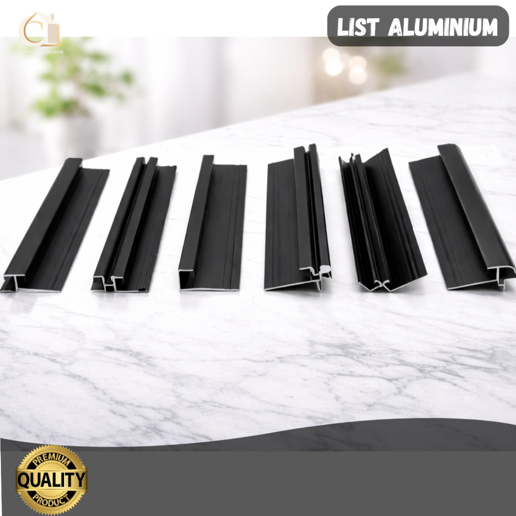 List Aluminium PVC Marmer Penutup Sambungan Frame Wallboard Finishing Aluminium
