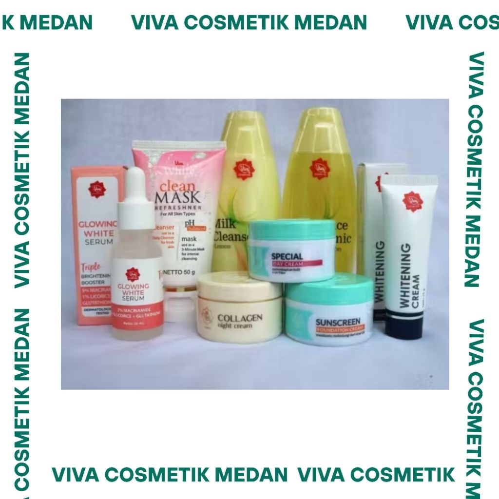 Paket Viva Glowing Jerawat Berminyak Oily Acne / Flek Hitam Kusam Dark Spot Anti Aging Normal