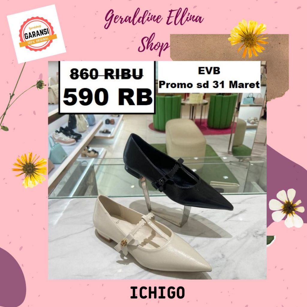 Sepatu flat shoes wanita EVB original sale seri ICHIGO