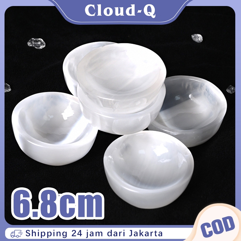 Marocco Selenite Bowl Selenite Mangkok Media Pembersih