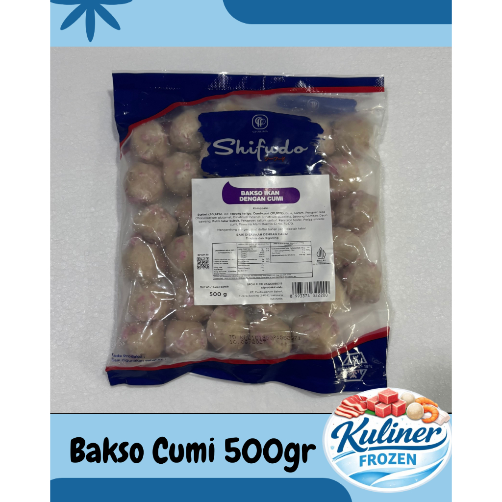 Shifudo Bakso Ikan Dengan Cumi Shifudo 500gr Halal Frozen Food