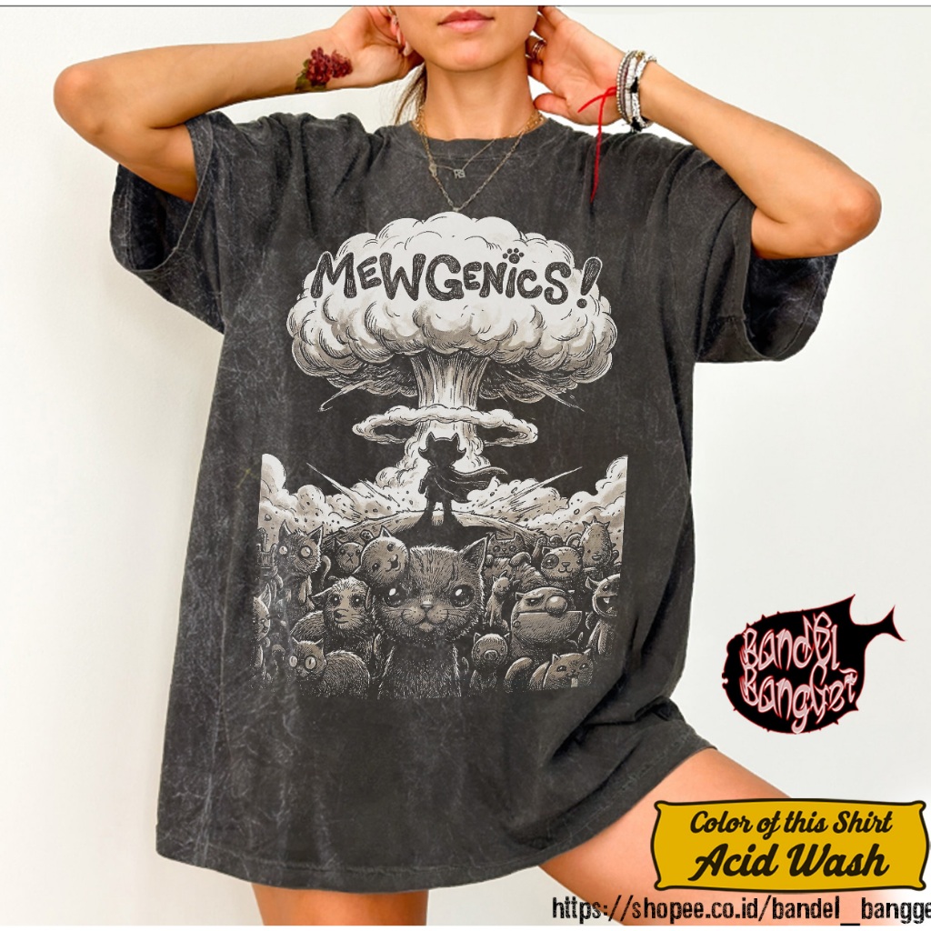 Kaos Games Mewgenics Shirt | Acid Wash Oversized Shirt