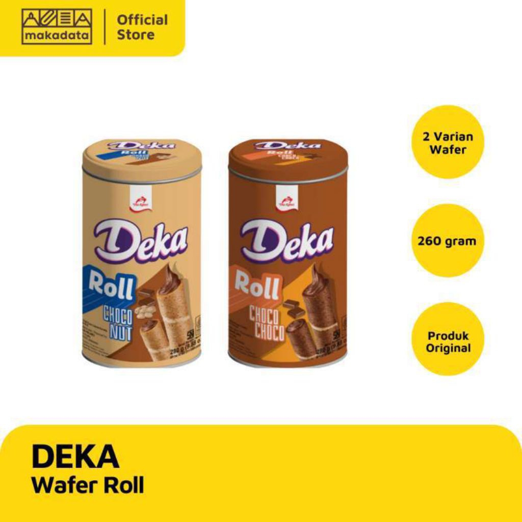 Deka Wafer Roll Choco Kaleng 230 gram