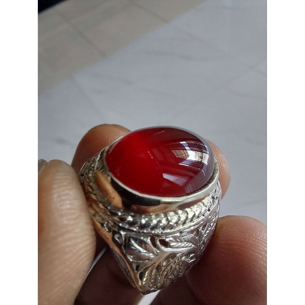 akik cempaka merah solid kristal HQ Aceh