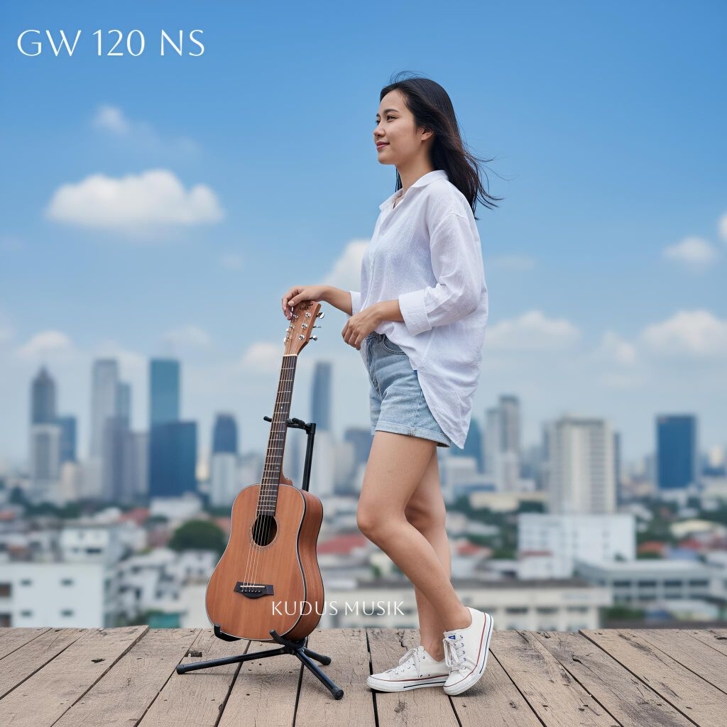 gitar akustik junior original cowboy gw 120 ns