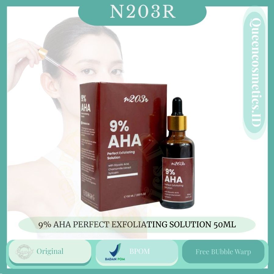 N203R 9% AHA Serum Exfoliating Brightening 50ml | Pelling Serum Meratakan Warna Kulit Pencerah Wajah