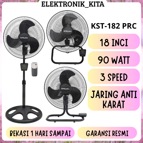MIYAKO KIPAS ANGIN 18 INCI KST-182 PRC KST182PRC KST 182 PRC INDUSTRIAL FAN MURAH GARANSI RESMI