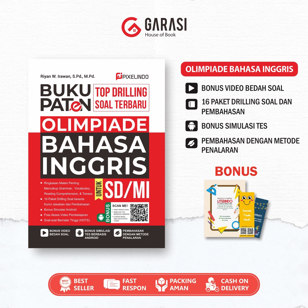 Buku Paten Drilling Soal Terbaru Olimpiade Bahasa Inggris SD/MI