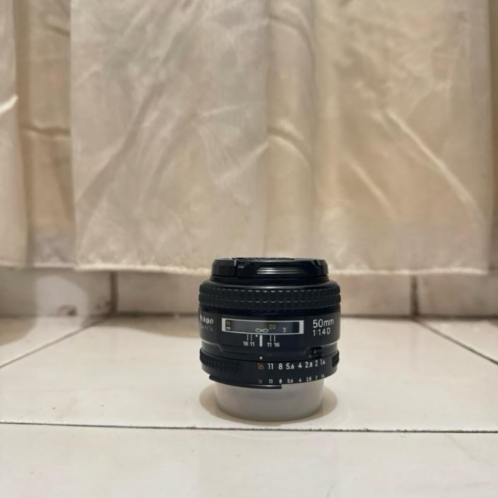 Lensa AFD Nikkor 50mm F1.4 D Mulus Nikon F F 1.4D