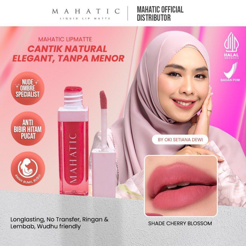 MAHATIC Lipmatte Nude Ombre Lipcream tahan hingga 12 jam