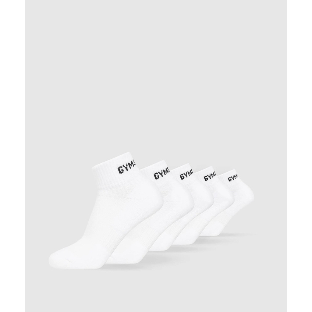 Gymshark Quarter Socks Kaos Kaki Unisex | Olahraga Fitness Gym Workout | 1 Pasang