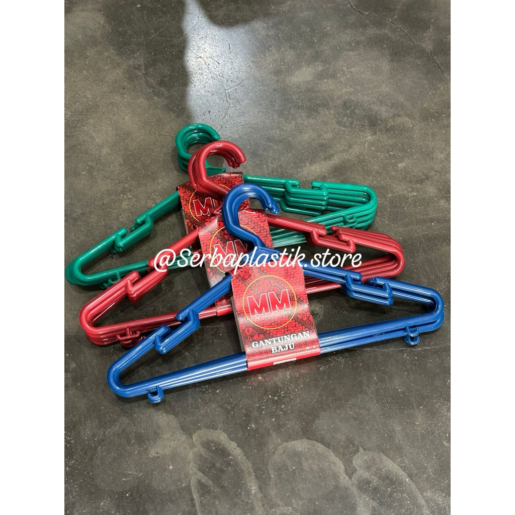 gantungan baju pakaian jas kemeja hanger baju jepitan baju plastik warna jemuran
