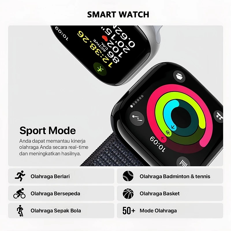 TERBARU iwatch 100% Original SmartWatch Seri 11 38/42/46MM Smartwatch wanita dapat mengganti