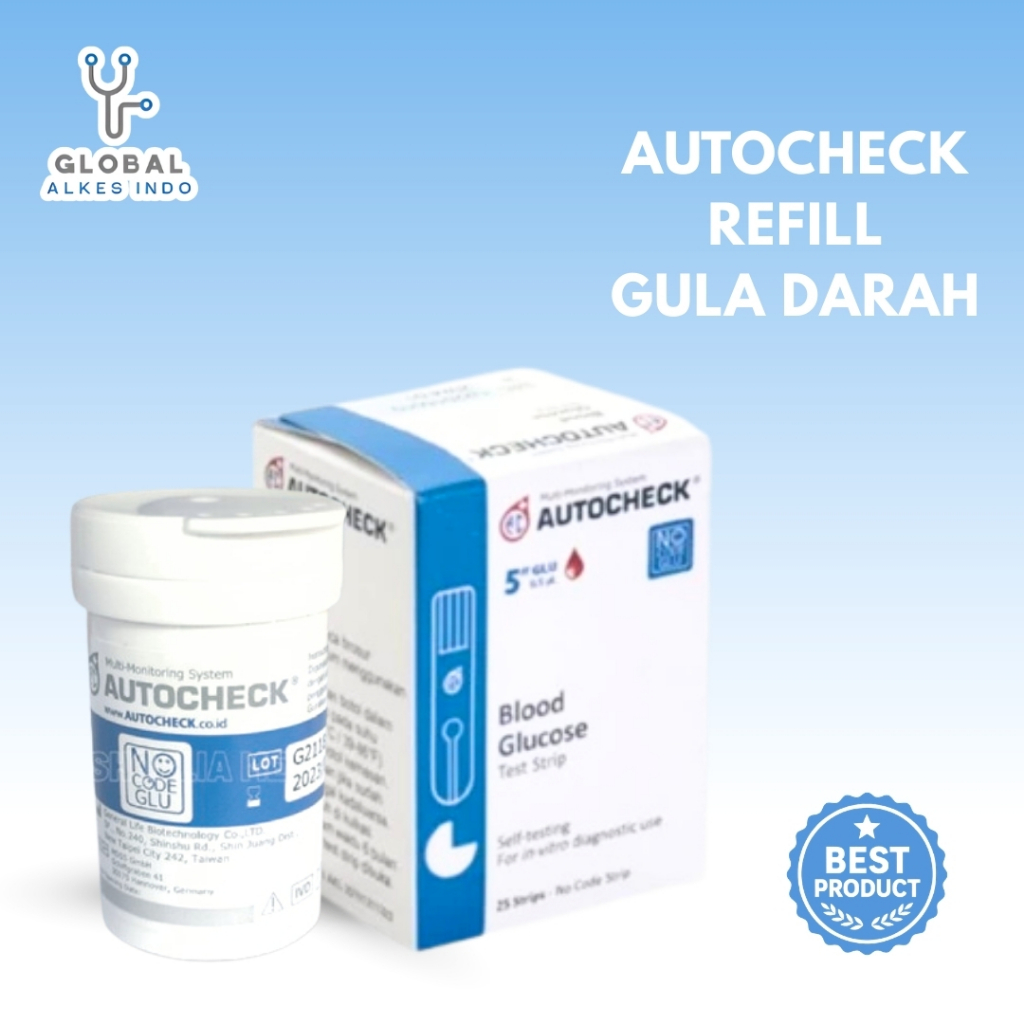 Autocheck Refill Strip Gula Darah / Autocheck Strip Gula Darah / Alat Cek gula Darah / Stik Gula Dar